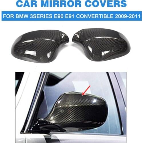 Carbon Fiber Replacement Style Car Mirror Covers for BMW 3Series E90 E91 Convertible 2009-2011 Mirror Caps