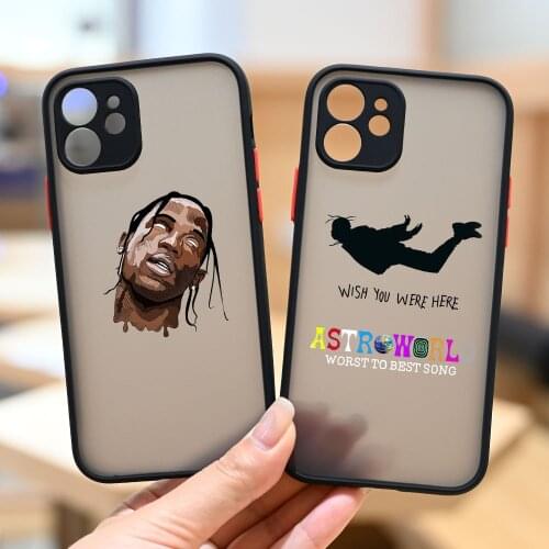 NEW Cool Travis Scott Astroworld Pattern Fans Shockproof Matte Phone Case for iPhone 11 12 Pro Max X XS XR 6s 7 8 Plus SE2 Mini