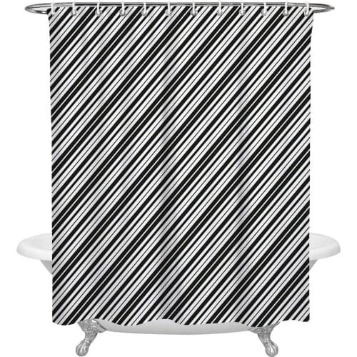 Waterproof Shower Curtains Black And White Simple Lines Shower Curtain Frabic Polyester Bathroom decor Curtain