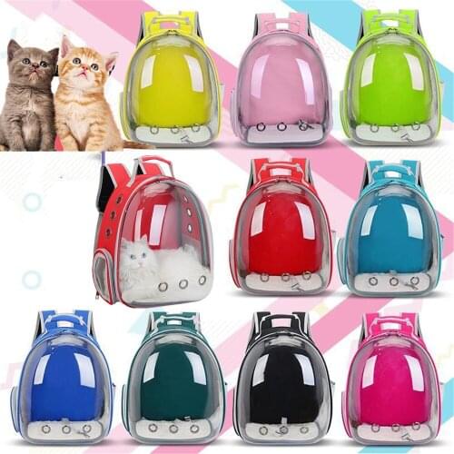 Cat Carrier Bags Breathable For Pet Dogs Cats Creative Cartoons Backpack Travel Space Cage Dog Carry Bag Pet Bubble Backpack
