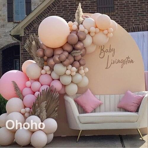 Ohoho Pastel Balloon Garland Arch Kit Happy Birthday Party Decoration Wedding Baby Shower Girl Baptism Decor Ballons Accessories
