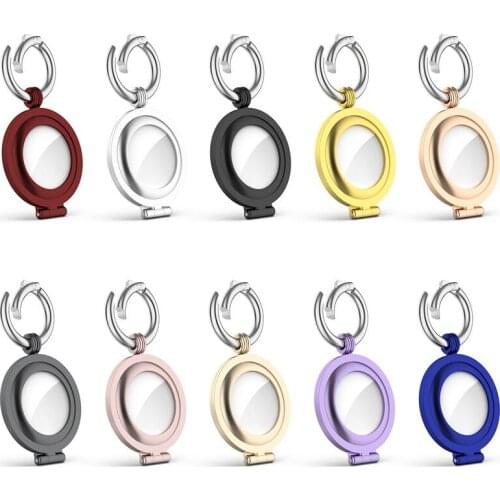 Protective Cover Location Tracker Metal Case With Buckle For AirTags Tracker Anti-lost Device Keychain Protective