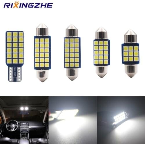 1pc Canbus C5W W5W T10 LED 31/36/39/41MM 3014 9/15/18Led error free Interior reading Light Clearance Bulbs Auto plate Lamp12V