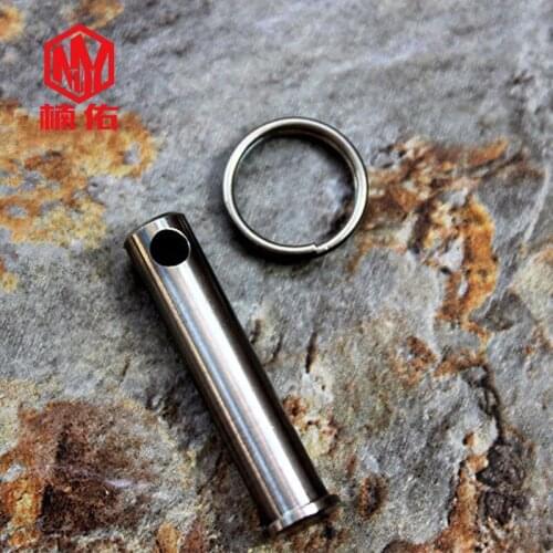 1PC Outdoor Accessories Bracelet Car Key Pendant Titanium Alloy Paracord Knife Bead Connecting Rod