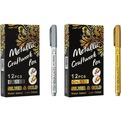 12 Pcs Epoxy Resin Drawing Pen Graffiti Point Pen Acrylic Paint Highlights Metallic Permanent Marker