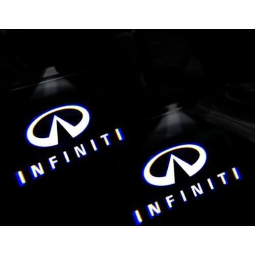 2X For Infiniti QX30 JX35 QX80 FX G M EX Q50 Q60 Q70 QX50 QX60 QX70 car Welcome Light led Door Light Projector Logo Ghost Lights