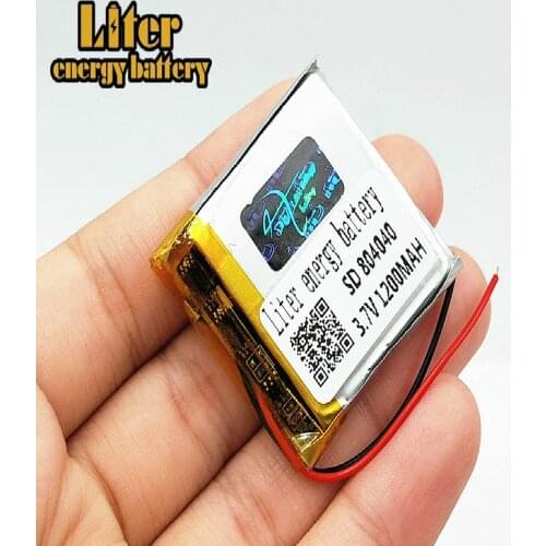 3.7V polymer lithium battery 804040 1200mAh large capacity Rechargeable Li-ion Cells For Camera MP3 MP4 MP5 GPS DVD LED Light