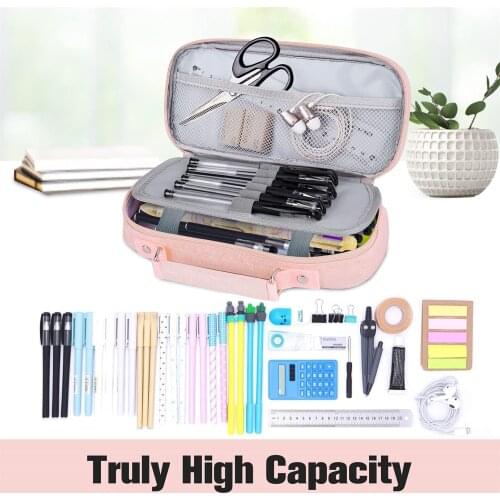 Pencil Case School Office Supplies for Middle High School College Student Teens Pencil Box for Office Desk Organizer