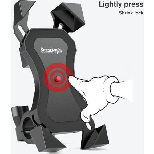 Motorcycle Bicycle Phone Holder 12-24V Wire Charing 2 in 1 Semiautomatic stand for Motorcycle Navigation Holder with usb charger