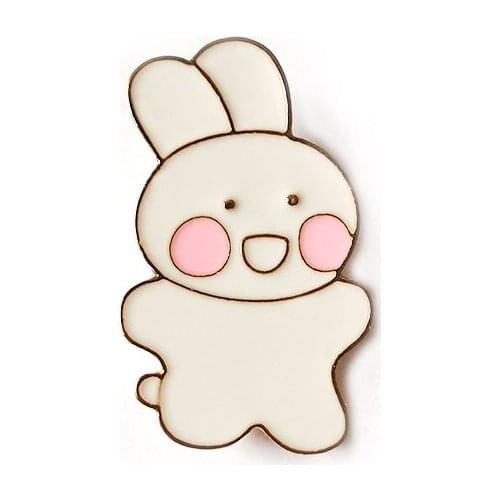 Cute Rabbit Enamel brooch Pins For Backpacks Fashion Brooches For women Lapel Pin Shirt Bag BadgeJewelry Gift For Friends