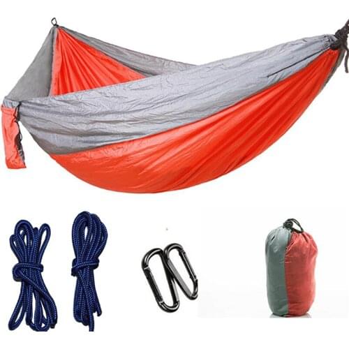 Hiking Camping 270*140cm Hammock Portable Nylon Safety Parachute Hamac Hanging Chair Swing Outdoor Double Person Leisure Hamak