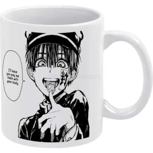Jibaku Shounen Hanako-kun — Toilet Bound Hanako-kun White Mug 11 Oz Funny Ceramic Coffee/Tea/Cocoa Mug Unique Gift Toilet Bound