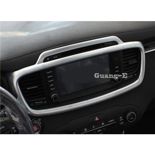 For Kia Sorento L 2015 2016 2017 Car Vent Outlet Console Central Control Navigation Air-Condition Volume Switch Trim Frame