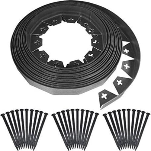 Landscape Edging No Dig Flexible Plastic Weather Resistant Garden Paths Border for Garden Isolation Belt For Garden