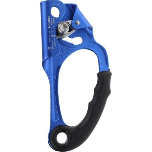Magicdeal Outdoor Rock Climbing Right Hand Ascender Caving Rope Handheld Riser Mountaineer Equipment for 8-13 Rope Blue