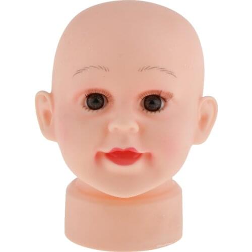 Child Size Baby Boy Mannequin Manikin Head For Hair Wigs Hats Glasses Holder Show Stand Display Free Stand 6.3 inch Tall
