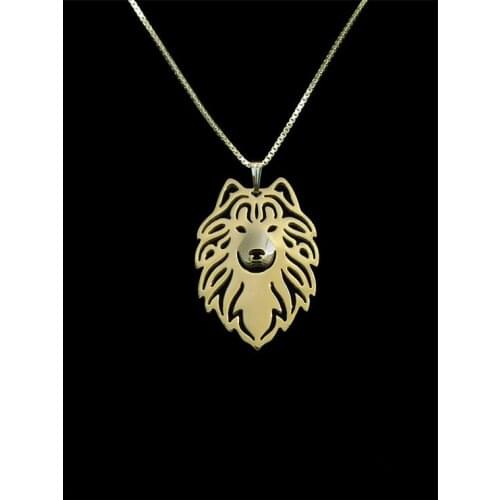 Trendy high quality Samoyed dog pendant necklace women gold silver plated statement necklace men cs go collares
