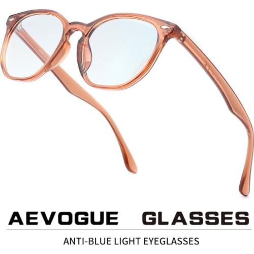 AEVOGUE Anti Blue Light Glasses Men Optical Eyeglasses Prescription Frame Women Polygon Eyewear AE0787
