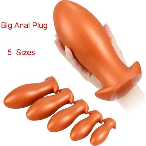 Soft Silicone Egg Butt Plug Big Anal Plug Anal Vaginal Dildo Plug Ball Prostate Anus Expander Erotic Anal Sex Toys For Woman Men