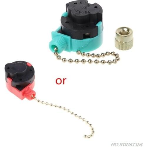 3A/250V 6A/125V Zipper Switch 3 Speed Pull Chain Control Nickel Fan Wall Switch D18 20 Dropshipping