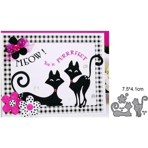 New Lovely Cat Set Metal Cutting Dies For DIY Scrapbooking Craft Embossing Dies Cuts Album Book Decor Stencils