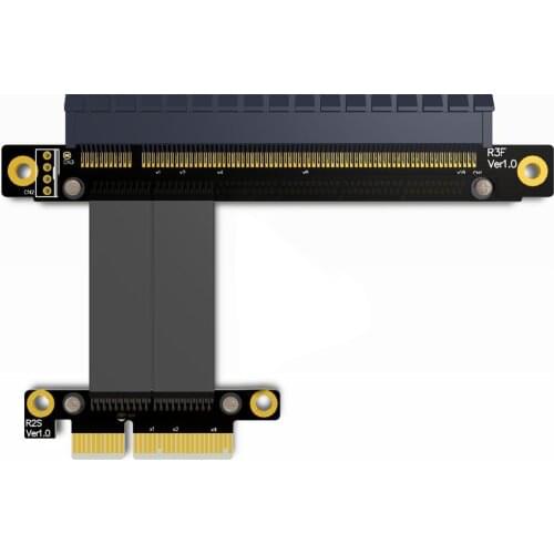 PCIe 4x to PCIe 16x Extension Riser Cable 5cm 10cm 20cm 30cm 60cm PCI-E GEN3.0 PCI-Express 4x 16x Extender Right Angle Cables