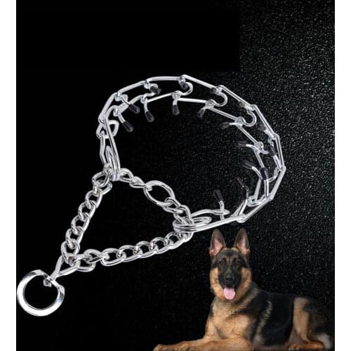 Simple Dog Choke Collar Metal Steel Chain Prong-pinch1 Adjustable Pet Dog Training Leads Spike Safety Harnesses For Dog