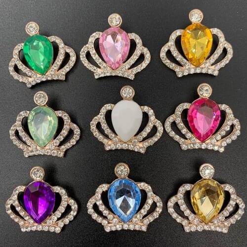 10pcs Rhinestone Flatback Buttons Decorative For Craft DIY Hairbows Embellishment Home Decoration Manualidades Accessories