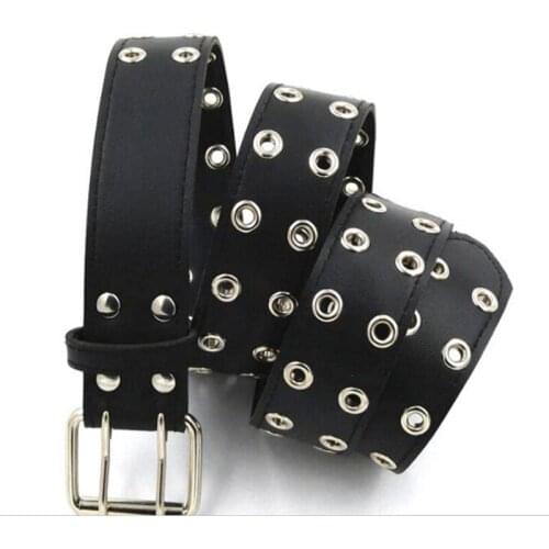 Stylish PU Leather Men/Women Belt Vintage Decorative Waist Cummerbunds Adjustable Double Eyelet Buckle Wide Waistband All-match