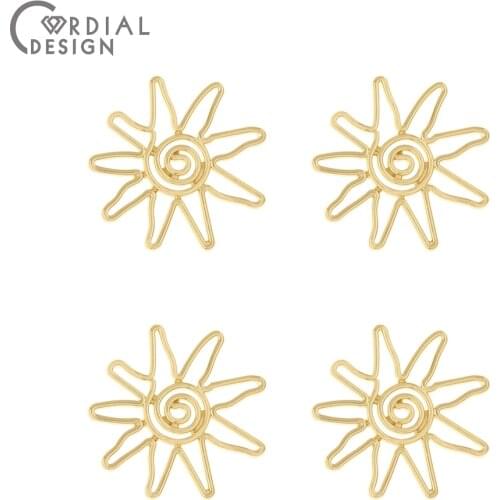 Cordial Design 100Pcs 32*32MM Jewelry Accessories/Sun Shape/DIY Making/Earrings Pendants/Jewelry Findings & Components/Hand Made