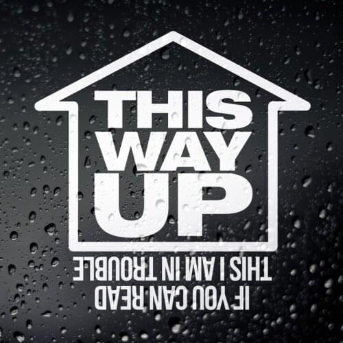 This Way Up Funny Off Road Car Sticker Decal for Car Waterproof Ecals Car Styling Accessories Window Decor 20cm*20cm