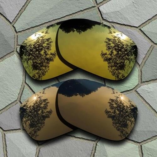 Yellow Golden&Bronze Copper Sunglasses Polarized Replacement Lenses for Oakley Twoface