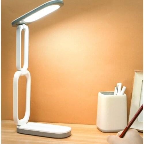 LED Table Lamp USB Powered Desk Lamp Fodable Portable Dimming Portable Lamp Eye Protection College Dorm Bedroom Lamp