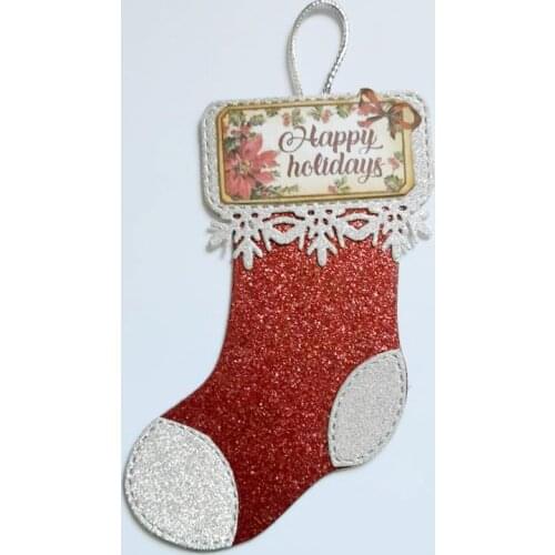 Cutting Dies Christmas Stocking Scrapbook Cardmaking DIY Paper Craft Metal Stencil