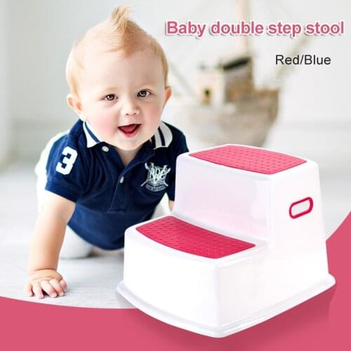 Thicken Kids 2-step Stool Anti-slip Toddler Stool for Toilet Potty Bathroom Kitchen XH8Z