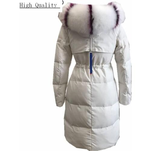 Winter Down Jacket Women Long Down Coat Female Warm Parka Clothes 2020 Real Raccoon Fur Hooded Coats Ladies Hiver LW1720