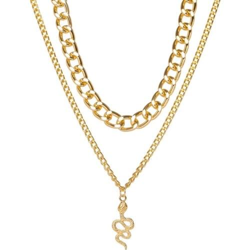 Snake Necklace for Women Snake Pendant Necklace Serpent Layered Snake Necklace Dainty Snake Jewelry