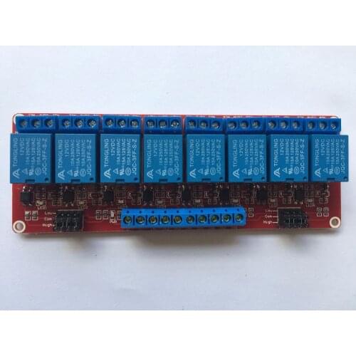 1PCS Red 8 Channel 12V Relay Module High and Low Level Isolation Optocoupler