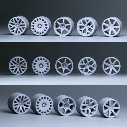 12pcs 1/64 Mini Car Model Tires + Wheels (for 3 Cars) Diameter 10mm Modified Parts for 1:64 Toy Cars