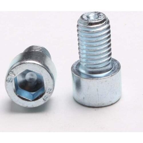 15PCS Within 8.8 Galvanized Hex Screws White Zinc Screw Bolt M4*12