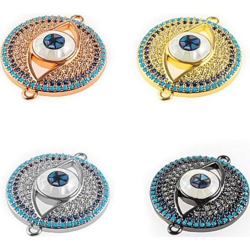 20*24mm steering wheel shell crystal micro pave cz zircon cubic zirconia beads DIY necklace charm bracelet connectors making dr2