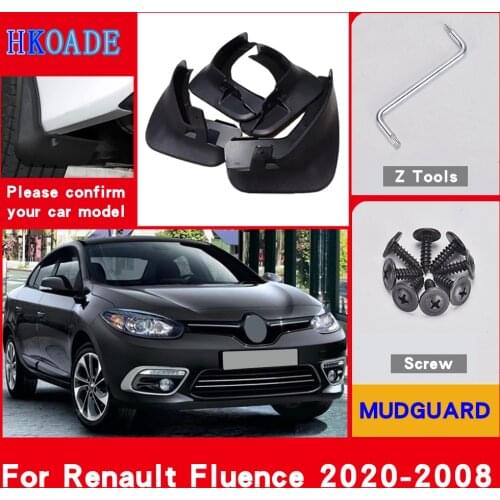 Car Fender Mud Flaps For Renault Fluence 2020-2008 Mudguards Splash Guards Fender Mudflaps Car Fender Accessories