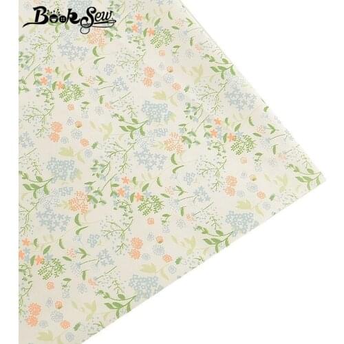 Booksew 100% Cotton Fabric Meters African Fabric Floral Design Telas Quilts Bedsheet DIY Patchwork Baby Doll Dress Tissu Cushion