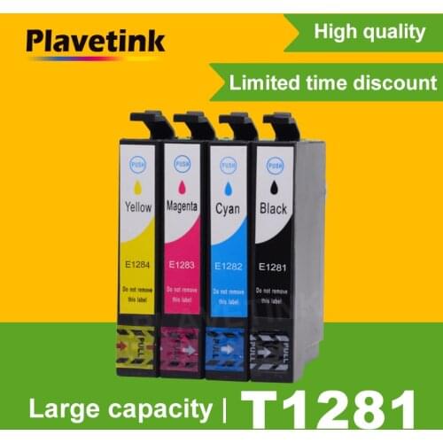 Plavetink For Epson T1281 Ink Cartridge For Stylus SX130 S22 SX125 SX230 SX235W SX420W SX430 SX445W Printer Cartridges Full Ink
