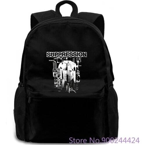 Suppression v3 black hardcore punk powerviolence all sizes backpack
