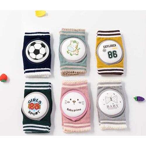 Baby Summer Mesh Breathable Knee Pads 100% Cotton Baby Crawling Toddler Knee Shatter-resistant Knit Knee Pads Non Slip Necessary