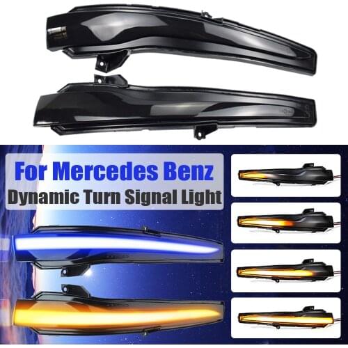 For Mercedes Benz C E S GLC W205 W213 V Class W447 Dynamic Blue LED Turn Signal Blinker Sequential Side Mirror Indicator Light