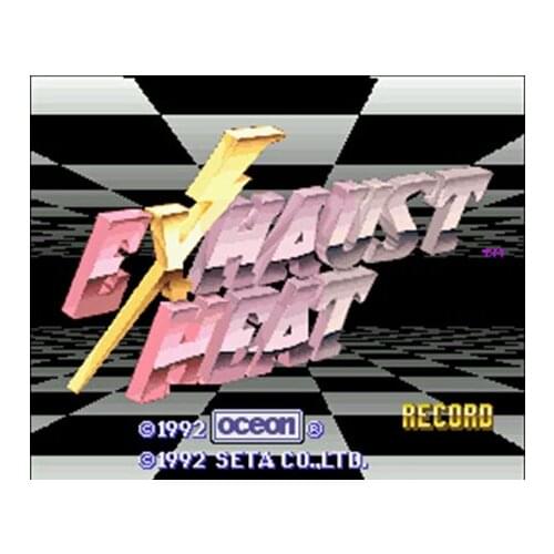 Exhaust Heat NTSC Version 16 Bit 46 Pin Big Gray Game Card For USA Game Players