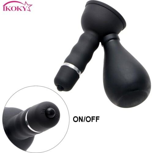 IKOKY Adult Games Nipple Pump Massager Vibrating Nipple Sucker Breast Clitoris Stimulator Sex Toys for Women