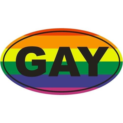 Personality GAY EURO OVAL Funny PVC Decal Car Sticker,15cm*8cm